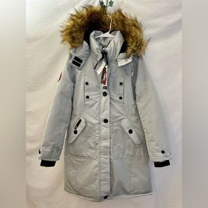 Canada Weather Gear Gray Winter Parka Jacket Size: Medium NWT